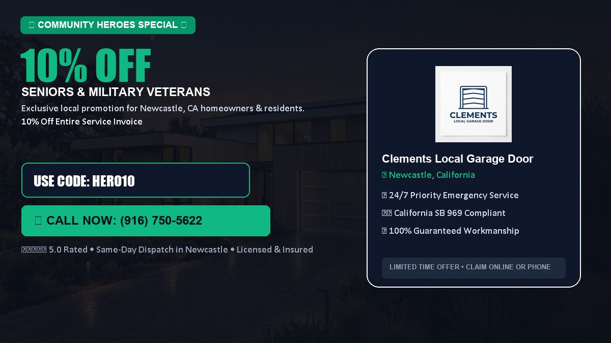 10% OFF Senior Citizens (65+) & Military / Veteran Community Discount in Newcastle, CA